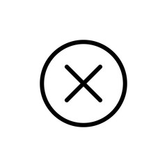 Cross in round sign.