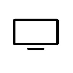 PC Icon vector. Simple flat symbol. Desktop Computer sign