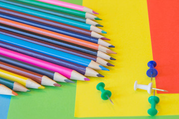 color pencil on Colored paper. Colored Pencils