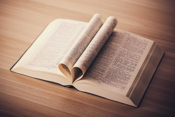 Obraz premium God is love concept of bible with heart