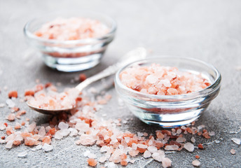 Fototapeta na wymiar Pink salt from the Himalayas