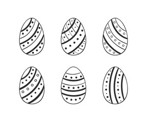 Easter eggs icons. Vector illustration