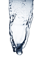 Fototapeta na wymiar Blue water splash isolated on white background