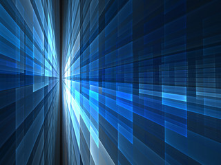 Abstract cyberscape, digital render for topics such as virtual reality and information technology