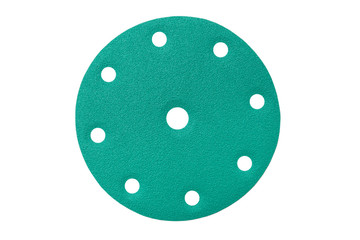 Sandpaper isolated on a white background. Top view.