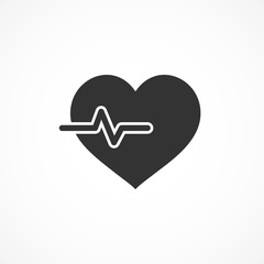 Vector image of a cardiology icon.