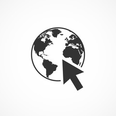 Vector image of go to web icon.