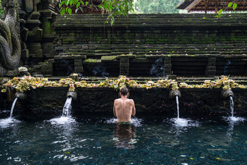 Holy Spring Water Tirta Empul Hindu Temple in Bali, Indonesia