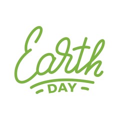 Earth Day. Lettering illustration for Earth Day celebration