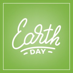 Earth Day. Lettering illustration for Earth Day celebration