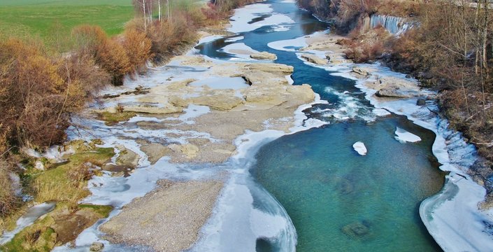 Eis auf der Thur bei Wil