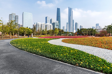 Stone road in outdoor garden