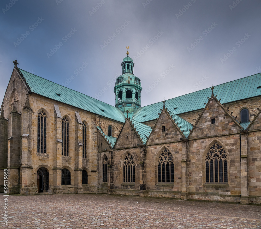 Wall mural The Hildesheim Cathedral against sky, Germany