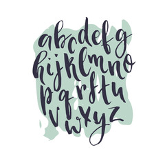 Collection of hand drawn letters. Vector alphabet. Hand drawn letters. Ink illustration. Modern brush calligraphy. Isolated on white background.