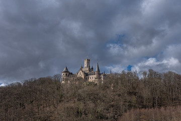 Fototapeta premium The old Marienburg Castle on mountain, Germany