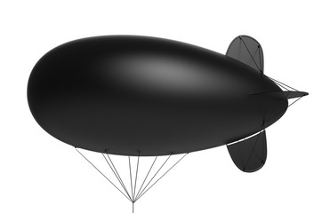 Advertising blank blimp airship,inflatable helium balloon,inflatable zeppelin. 3d render illustration. © godesignz