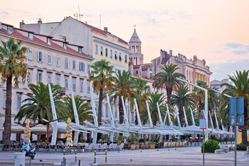 Split Riva waterfront morning view