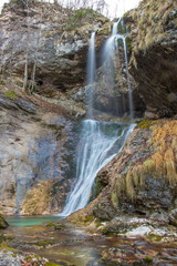 Waterfall in Bohinj valley