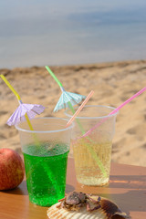 Shrimp for breakfast. Morning by the sea