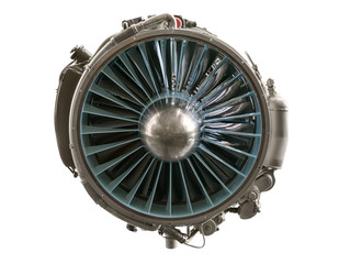 Interior of a aviation jet engine