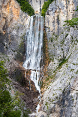 Waterfall Boka in Slovenia