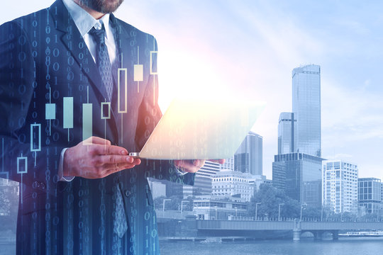 Communication and finance concept