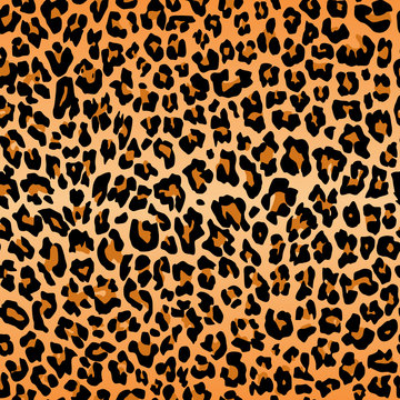 leopard pattern texture repeating seamless orange black fur print skin