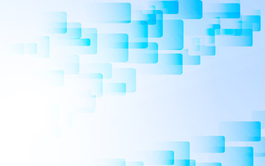 Abstract cool background with blue square and round corner
