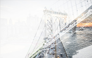 Fototapety  Most Manhattan w Nowym Jorku New
