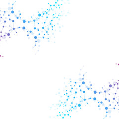 Structure molecule and communication. Dna, atom, neurons. Scientific concept for your design. Connected lines with dots. Medical, technology, chemistry, science background. illustration.