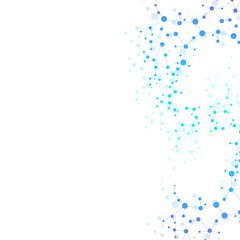 Structure molecule and communication. Dna, atom, neurons. Scientific concept for your design. Connected lines with dots. Medical, technology, chemistry, science background. illustration.