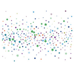 Glitter Vector Falling Stars Pattern. Carnival Festival Confetti Celebration Border. Christmas, New Year, Birthday, Music Firework. Modern Gift Voucher Glitter Vector Falling Stars Pattern.