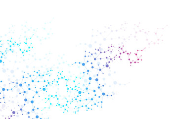 Structure molecule and communication. Dna, atom, neurons. Scientific concept for your design. Connected lines with dots. Medical, technology, chemistry, science background. illustration.
