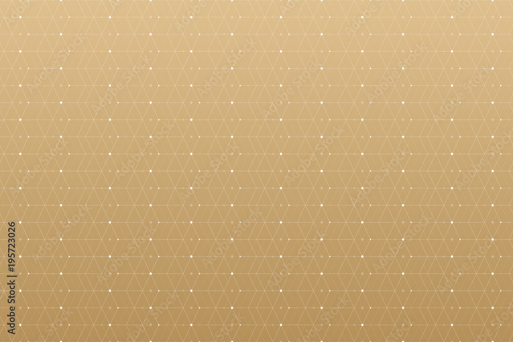 Poster Geometric pattern with connected lines and dots. Graphic background connectivity. Modern stylish polygonal backdrop communication compounds for your design. Lines plexus, illustration.