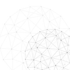 Obraz premium Geometryczne streszczenie tło z połączonych linii i kropek. Struktura cząsteczki i komunikacja. Naukowa koncepcja twojego projektu. Medycyna, technologia, tło naukowe. ilustracja.