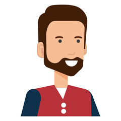 young man avatar character vector illustration design