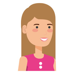 beautiful woman avatar character vector illustration design