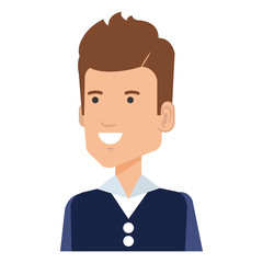 young man avatar character vector illustration design