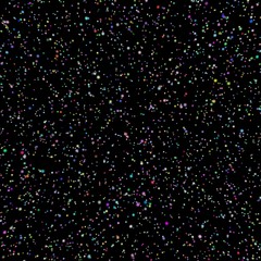 Fototapeta na wymiar Abstract seamless texture of multicolored dots on a black background