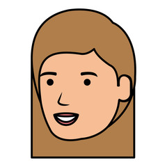 beautiful woman head avatar character vector illustration design