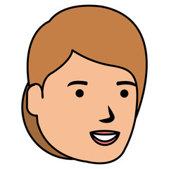 beautiful woman head avatar character vector illustration design