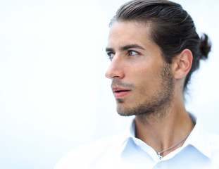 Fototapeta premium closeup.face of beautiful business person.