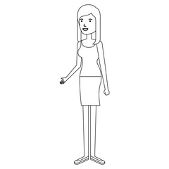 beautiful woman avatar character vector illustration design