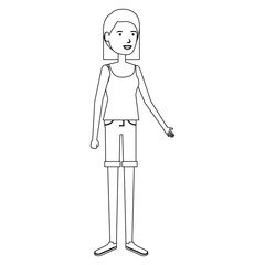 beautiful woman avatar character vector illustration design