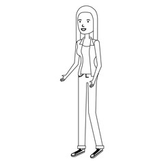 beautiful woman avatar character vector illustration design