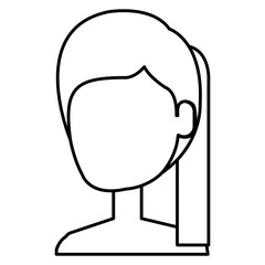 beautiful woman shirtless avatar character vector illustration design