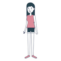 beautiful woman avatar character vector illustration design