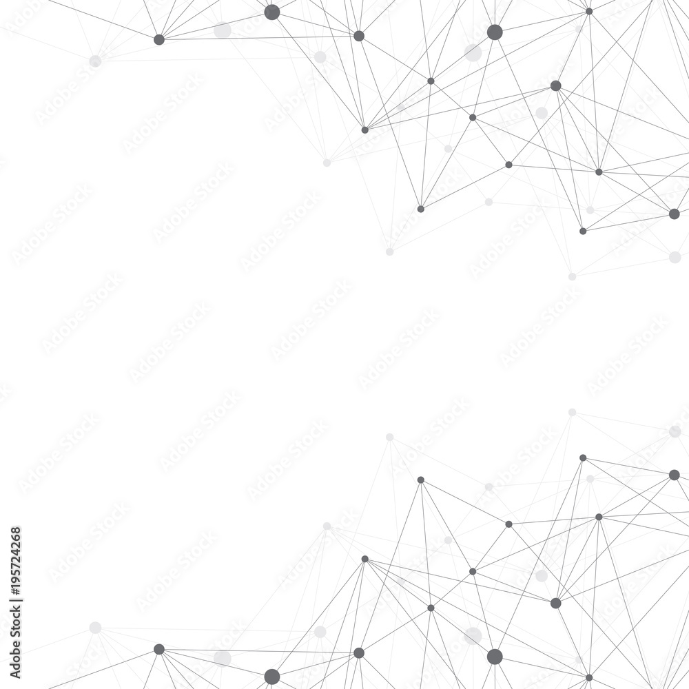 Poster graphic abstract background communication. big data visualization. perspective backdrop with connect