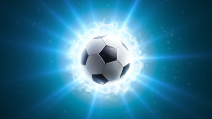 Fototapeta premium Powerful soccer energy