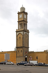 Fototapeta na wymiar Clock tower in old Medina. Casablanca. Morocco